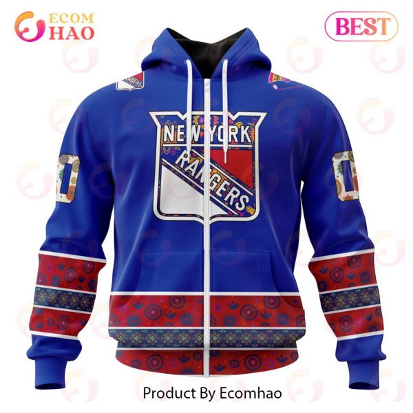 NHL New York Rangers Specialized Jersey Hockey For All Diwali Festival 3D Hoodie