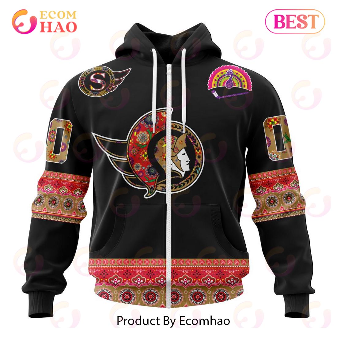 NHL Ottawa Senators Specialized Jersey Hockey For All Diwali Festival 3D Hoodie