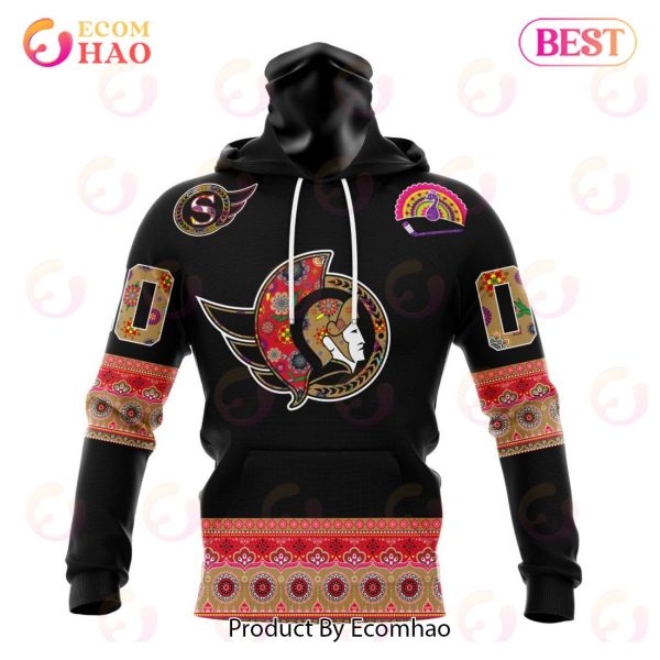NHL Ottawa Senators Specialized Jersey Hockey For All Diwali Festival 3D Hoodie