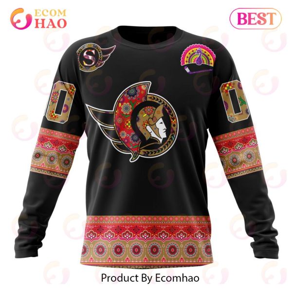 NHL Ottawa Senators Specialized Jersey Hockey For All Diwali Festival 3D Hoodie