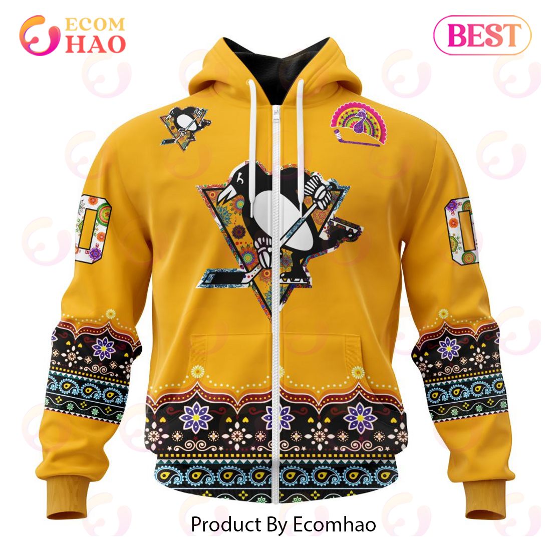 NHL Pittsburgh Penguins Specialized Jersey Hockey For All Diwali Festival 3D Hoodie