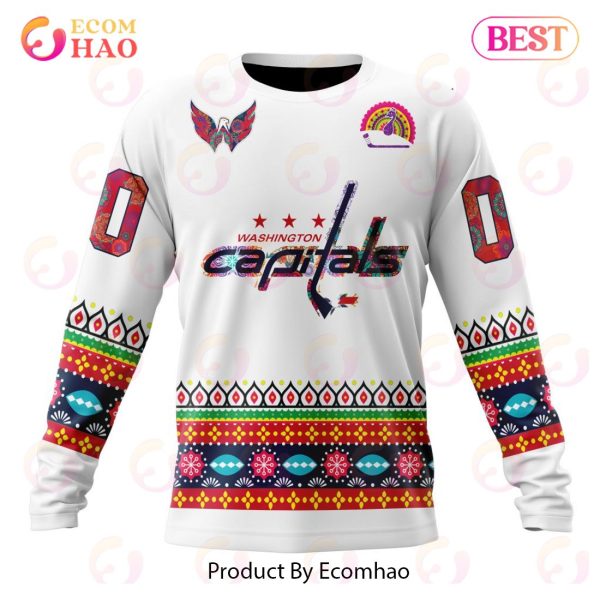 NHL Washington Capitals Specialized Jersey Hockey For All Diwali Festival 3D Hoodie