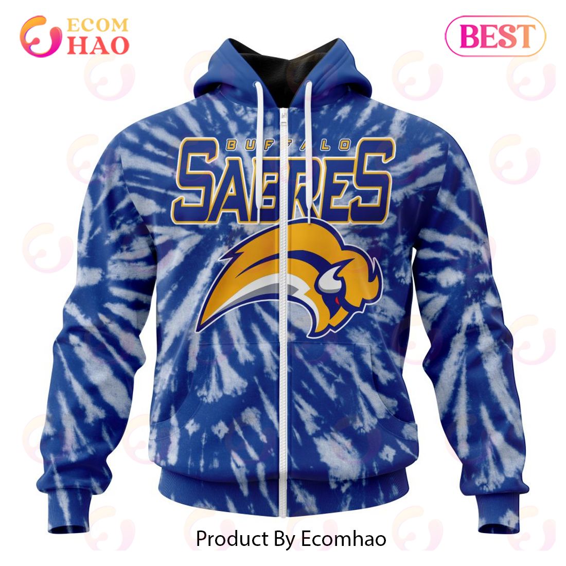 NHL Buffalo Sabres Special Retro Vintage Tie – Dye 3D Hoodie