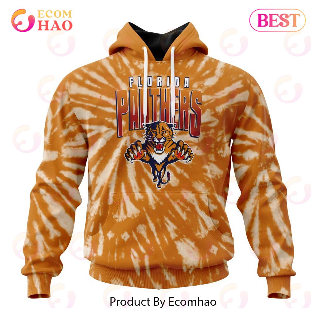 NHL Florida Panthers Special Retro Vintage Tie – Dye 3D Hoodie