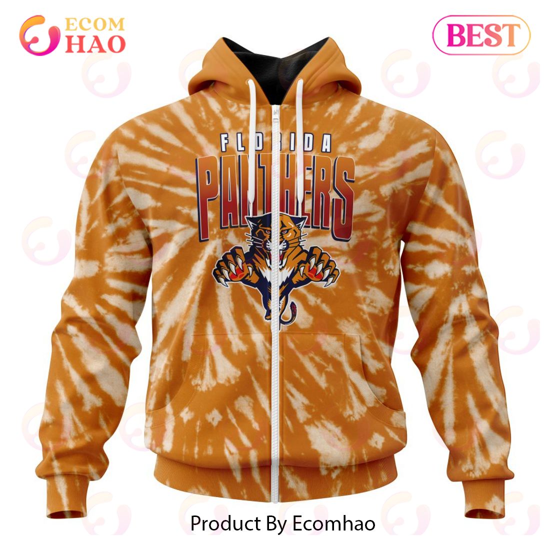 NHL Florida Panthers Special Retro Vintage Tie – Dye 3D Hoodie