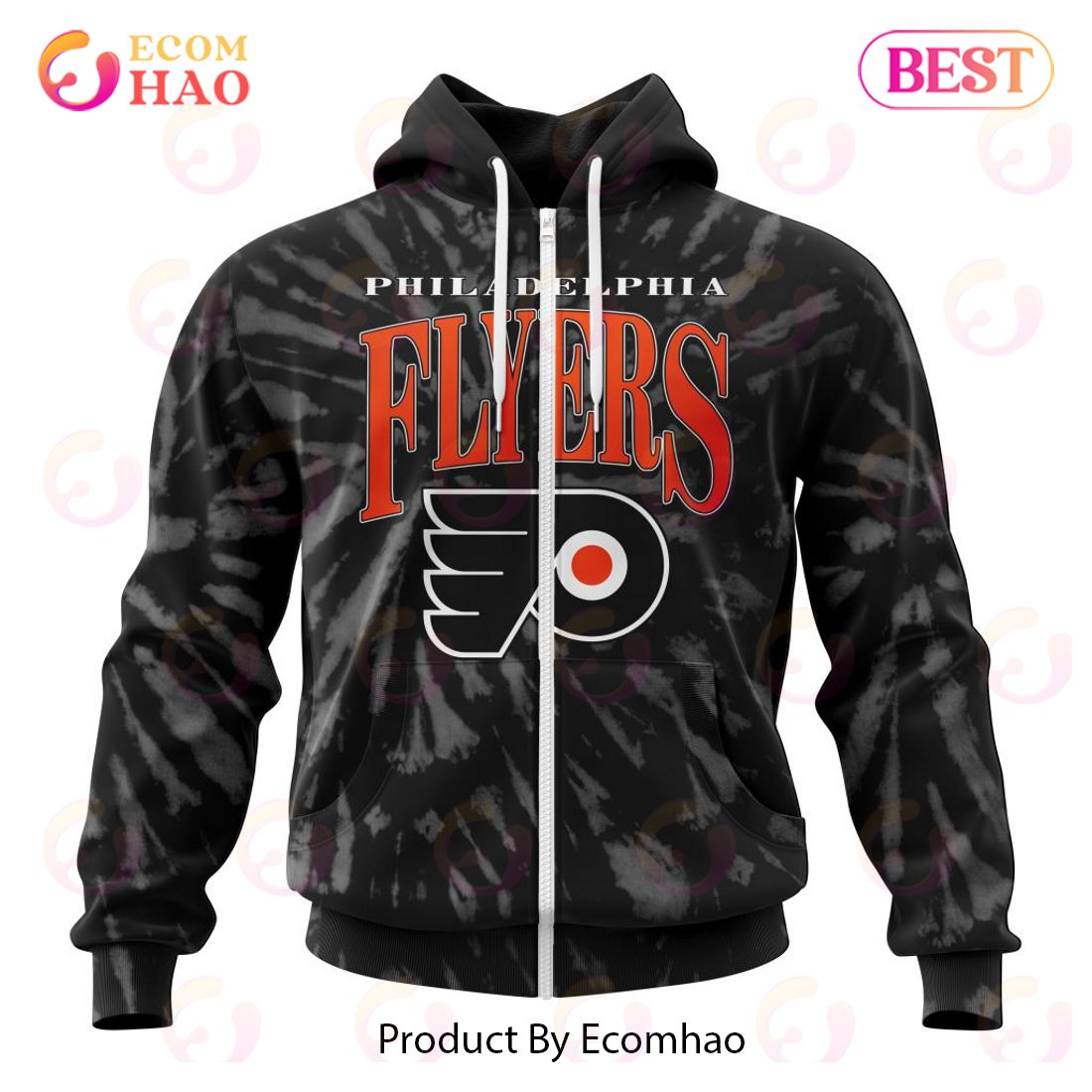 NHL Philadelphia Flyers Special Retro Vintage Tie – Dye 3D Hoodie