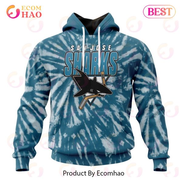 NHL San Jose Sharks Special Retro Vintage Tie – Dye 3D Hoodie