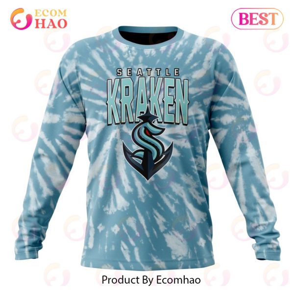 NHL Seattle Kraken Special Retro Vintage Tie – Dye 3D Hoodie