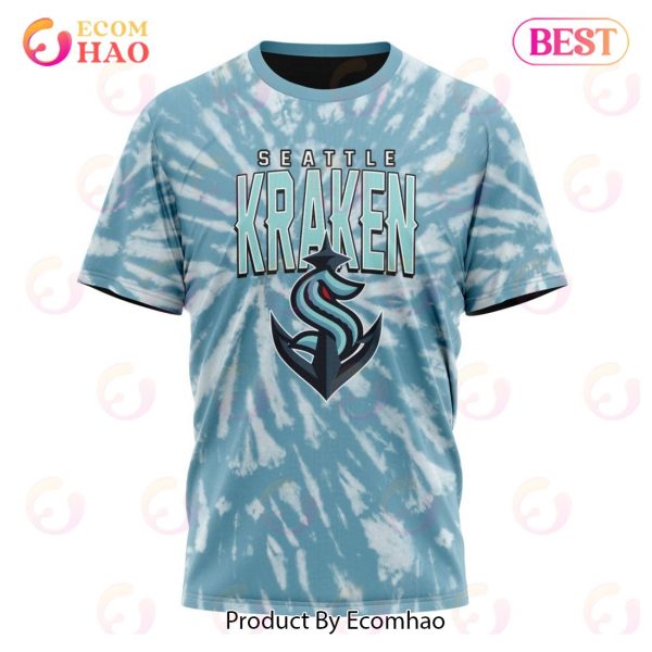 NHL Seattle Kraken Special Retro Vintage Tie – Dye 3D Hoodie