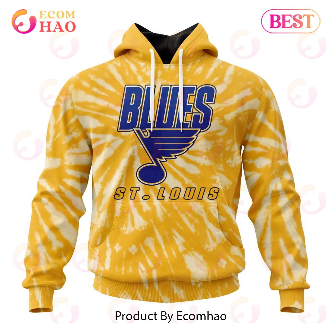 NHL St Louis Blues Special Retro Vintage Tie – Dye 3D Hoodie