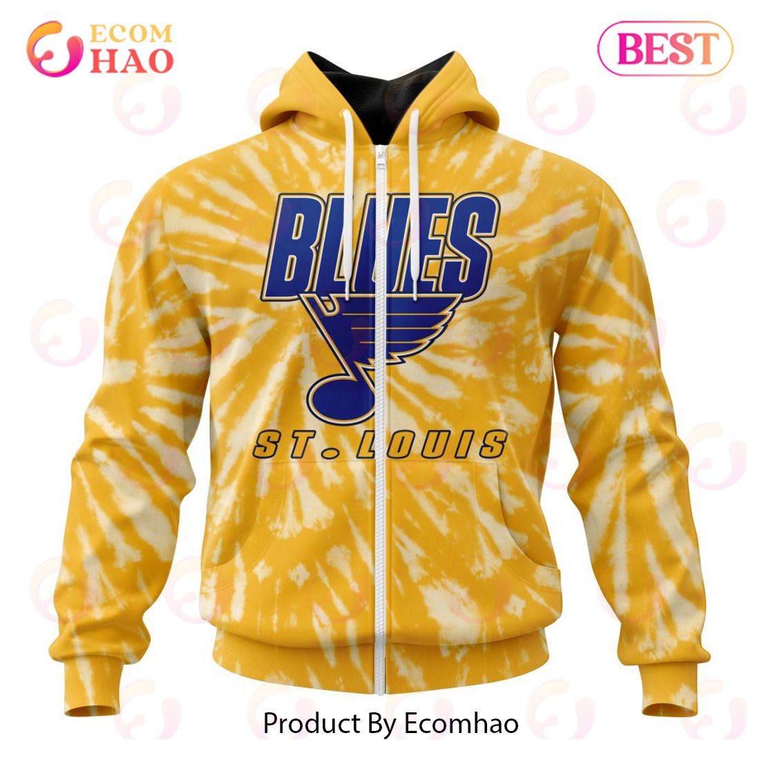 NHL St Louis Blues Special Retro Vintage Tie – Dye 3D Hoodie