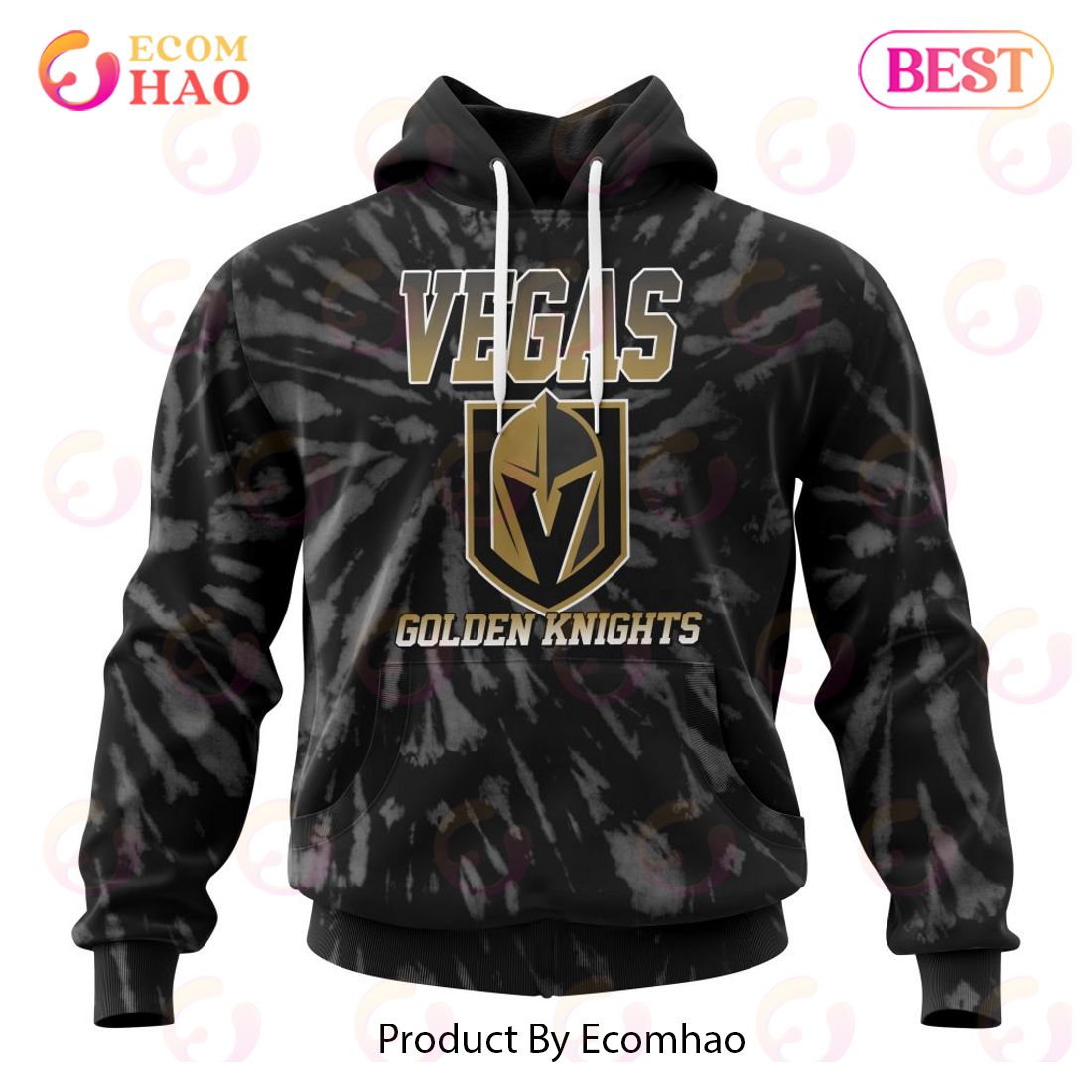 NHL Vegas Golden Knights Special Retro Vintage Tie – Dye 3D Hoodie