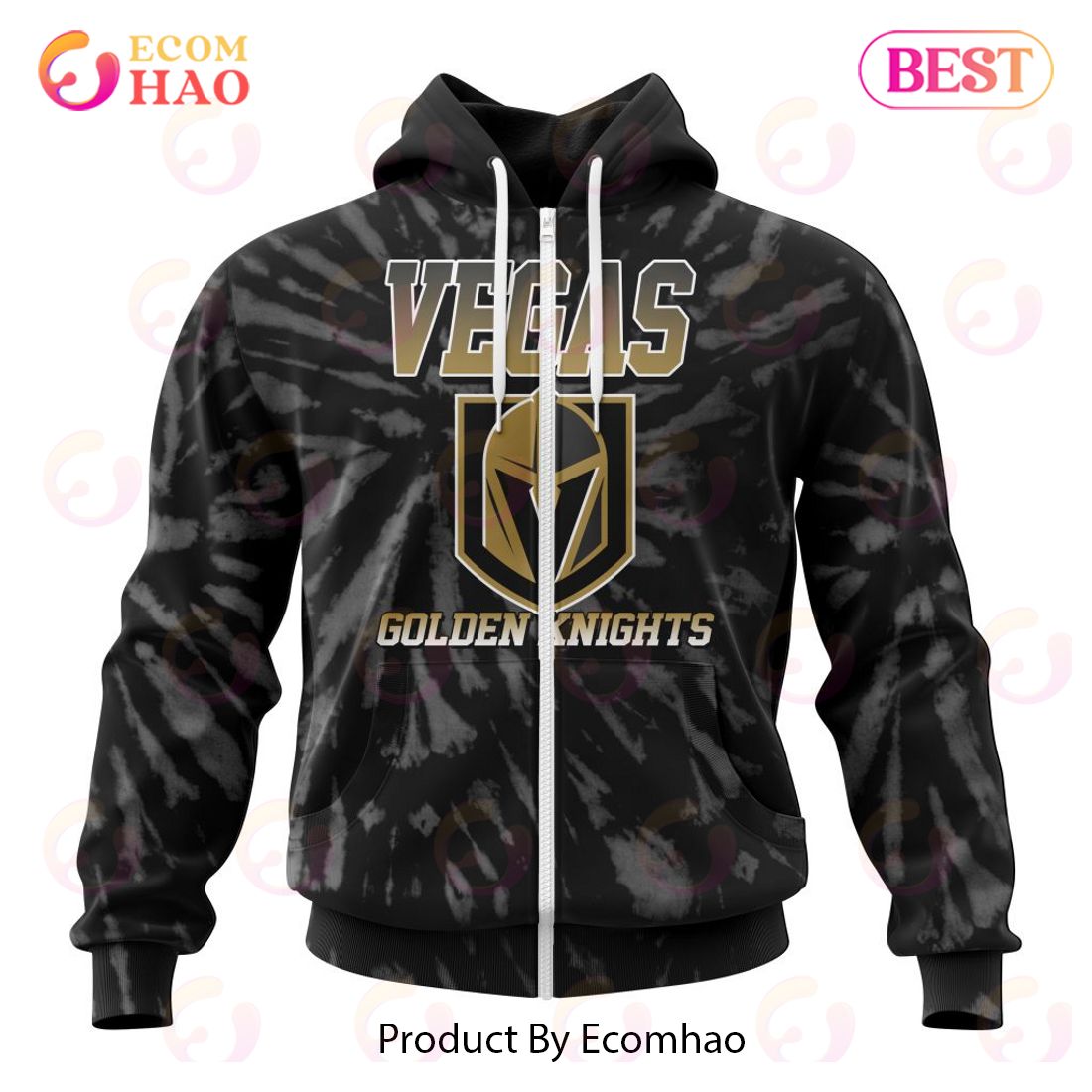 NHL Vegas Golden Knights Special Retro Vintage Tie – Dye 3D Hoodie