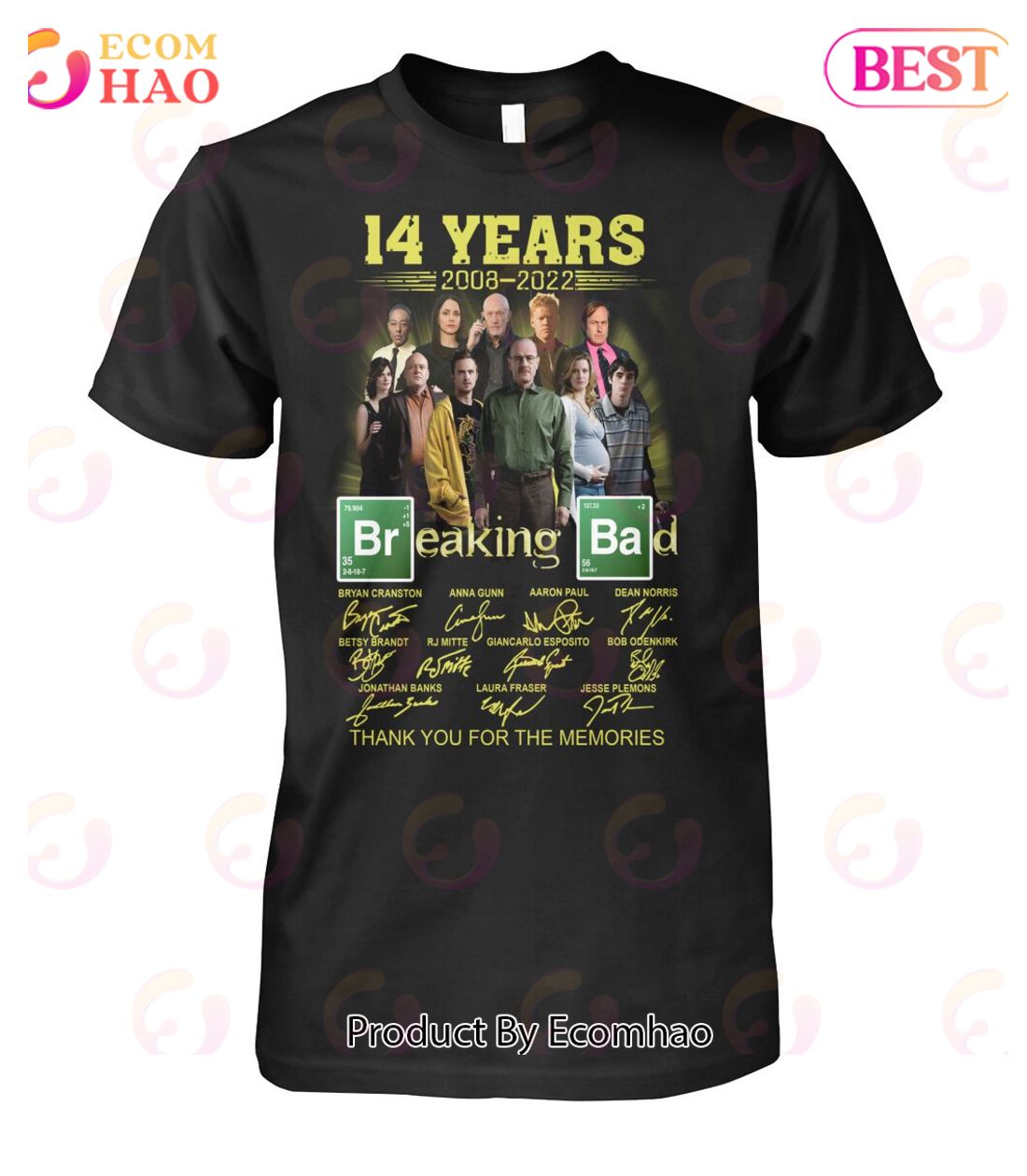 14 Years 2002 – 2022 Breaking Bad Thank You For The Memories T-Shirt