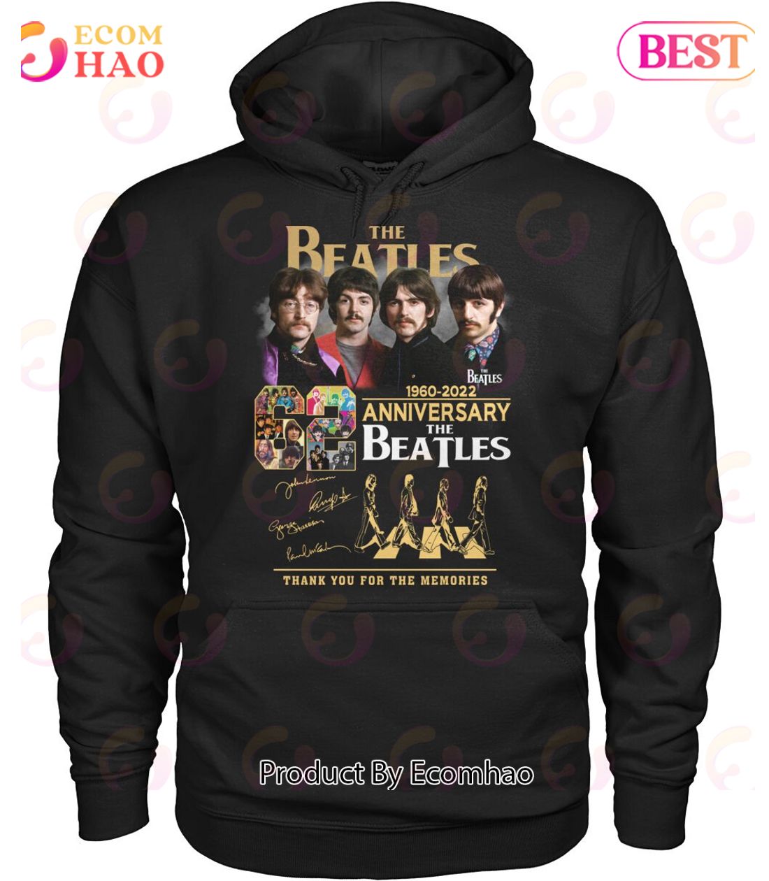 62 Years Anniversary 1960 – 2022 The Beatles Thank You For The Memories T-Shirt Luxury Items