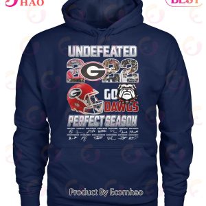 NCAA  Georgia Bulldogs Football Undefeated 2022 Go Dawgs Perfect Season T-Shirt