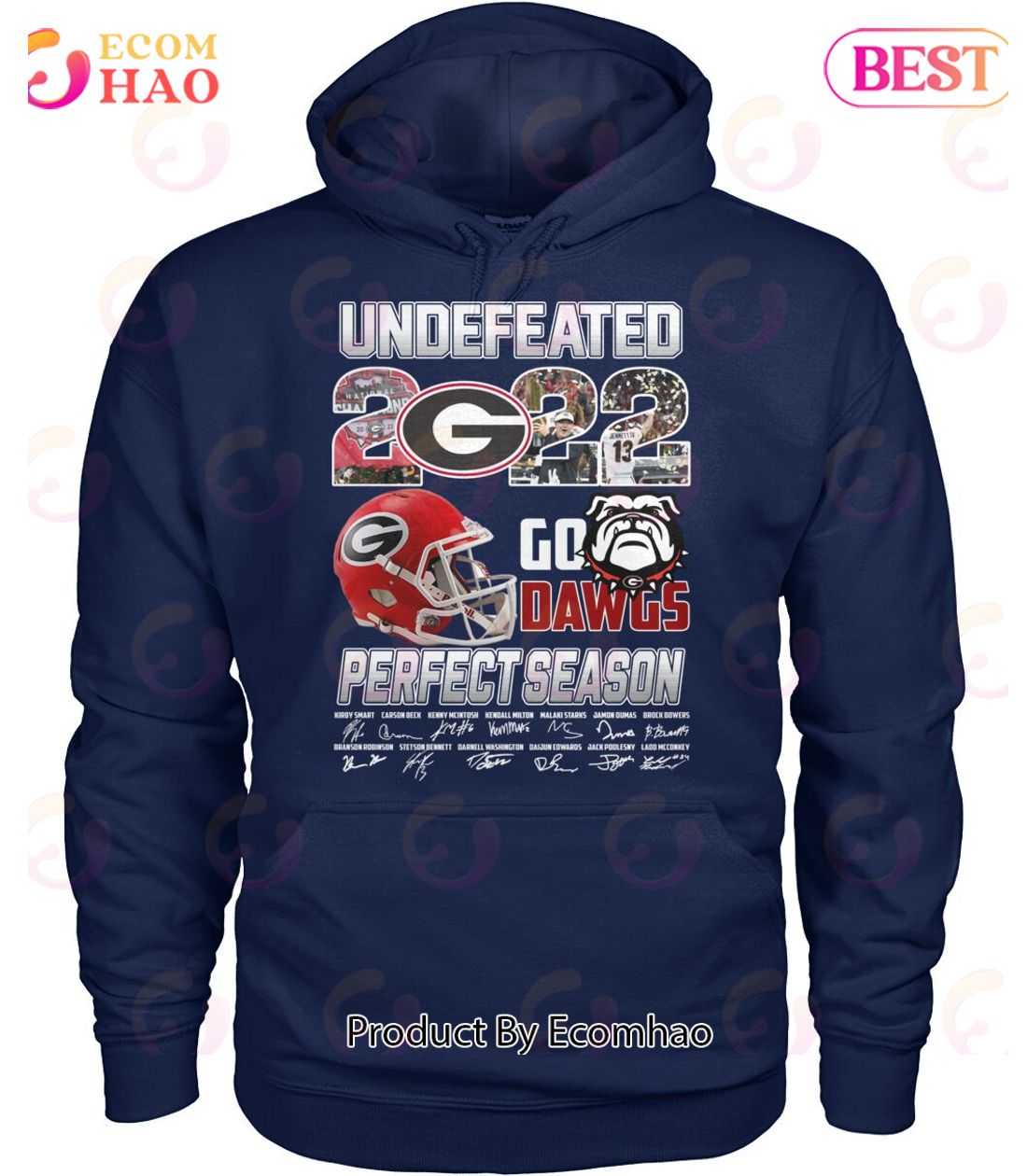 NCAA  Georgia Bulldogs Football Undefeated 2022 Go Dawgs Perfect Season T-Shirt