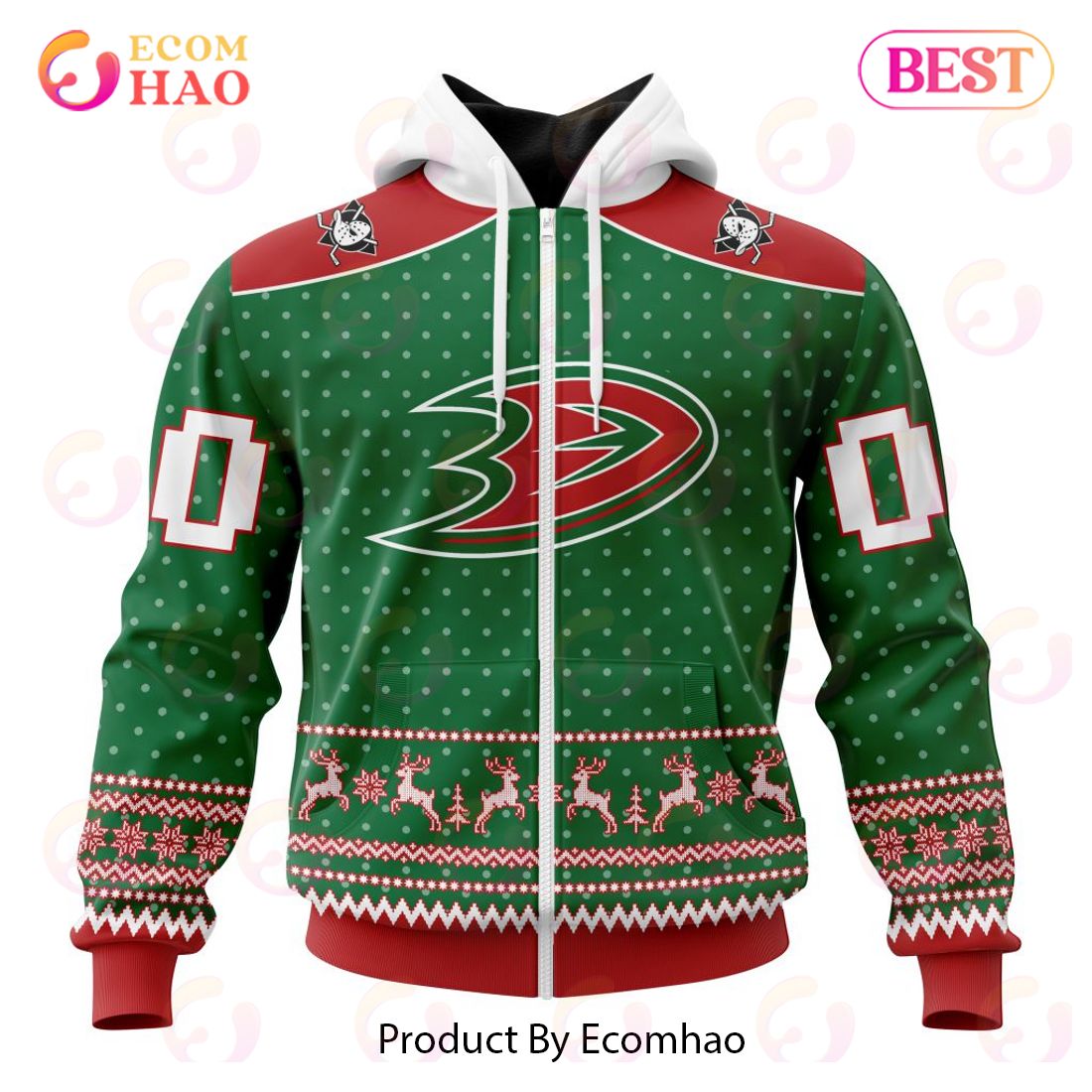 NHL Anaheim Ducks Special Christmas Apparel 3D Hoodie