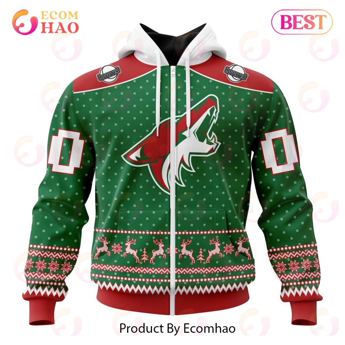 NHL Arizona Coyotes Special Christmas Apparel 3D Hoodie