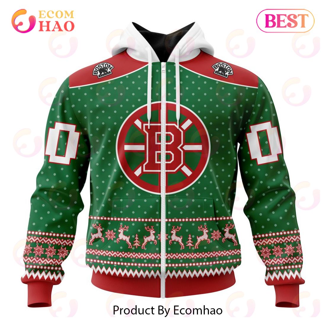 NHL Boston Bruins Special Christmas Apparel 3D Hoodie