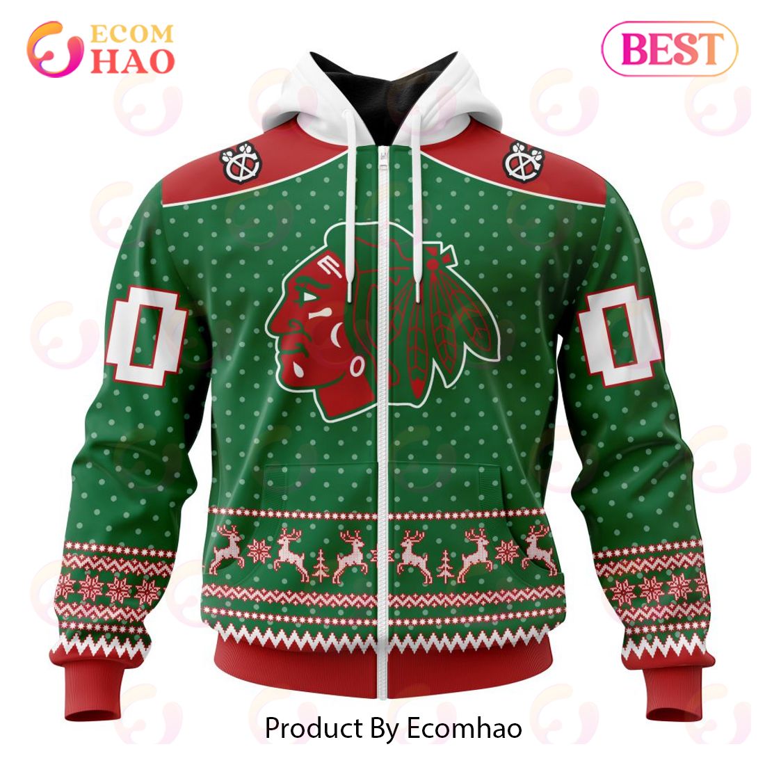 NHL Chicago Blackhawks Special Christmas Apparel 3D Hoodie