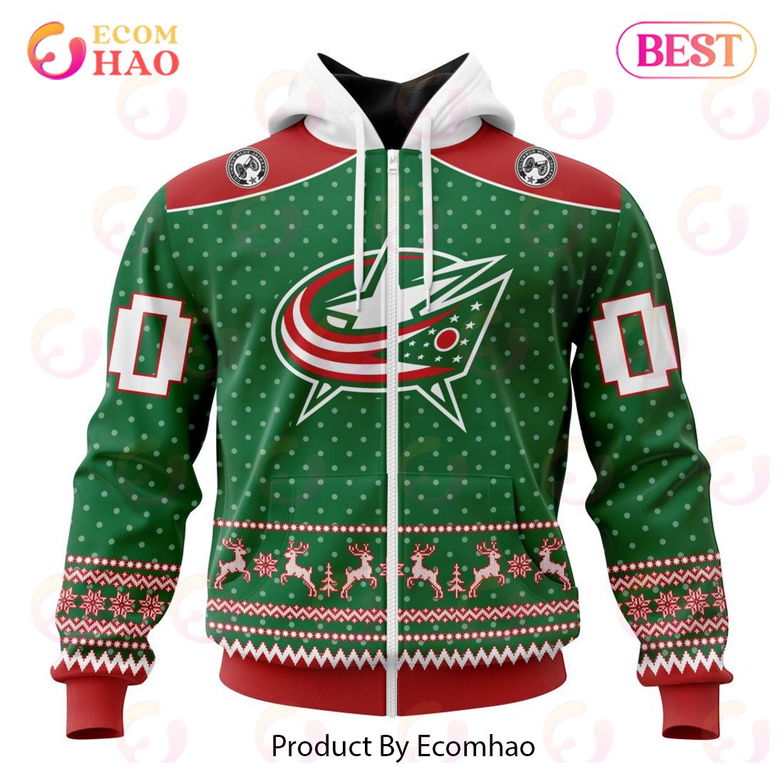 NHL Columbus Blue Jackets Special Christmas Apparel 3D Hoodie