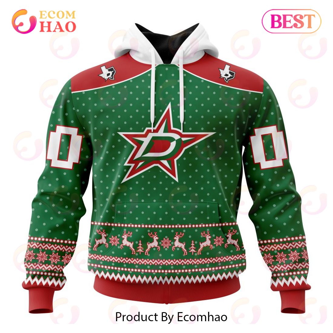 NHL Dallas Stars Special Christmas Apparel 3D Hoodie