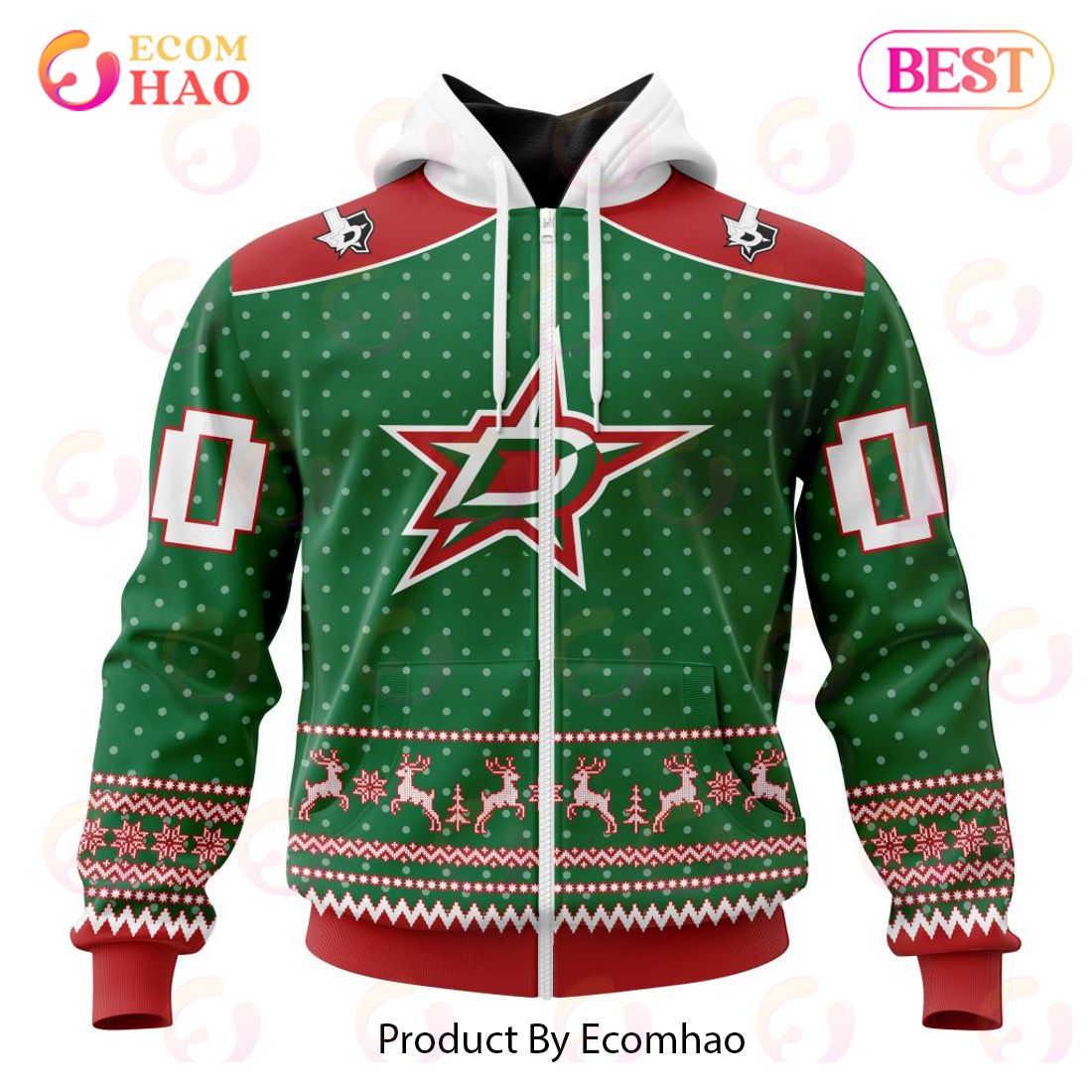 NHL Dallas Stars Special Christmas Apparel 3D Hoodie