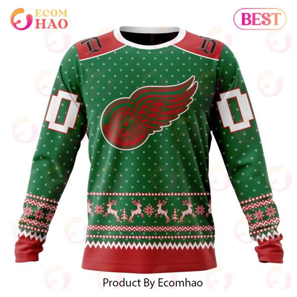 NHL Detroit Red Wings Special Christmas Apparel 3D Hoodie