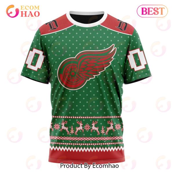 NHL Detroit Red Wings Special Christmas Apparel 3D Hoodie