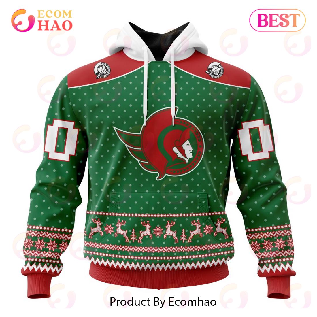 NHL Ottawa Senators Special Christmas Apparel 3D Hoodie