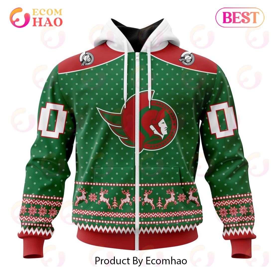 NHL Ottawa Senators Special Christmas Apparel 3D Hoodie