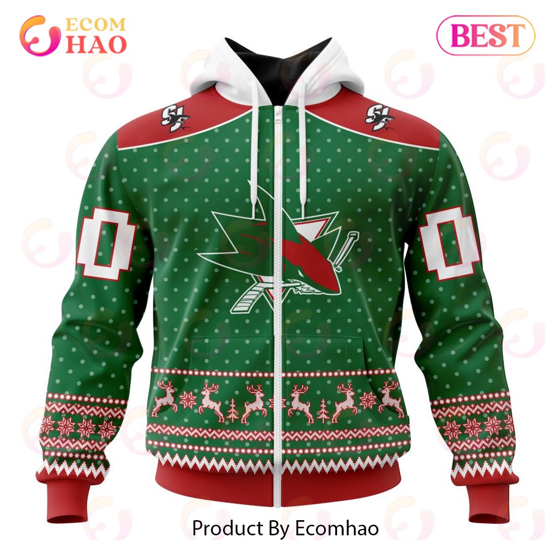 NHL San Jose Sharks Special Christmas Apparel 3D Hoodie