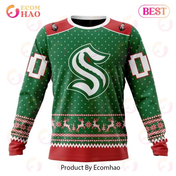 NHL Seattle Kraken Special Christmas Apparel 3D Hoodie