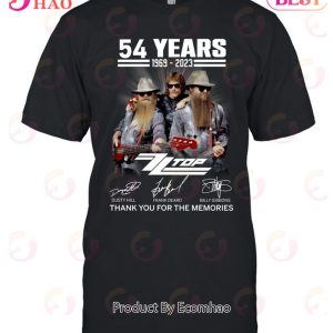 54 Years 1969 – 2023 ZZ Top Thank You For The Memories T-Shirt