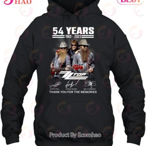 54 Years 1969 – 2023 ZZ Top Thank You For The Memories T-Shirt