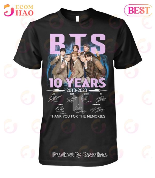 BTS 10 Years 2013 – 2023 Thank You For The Memories T-Shirt