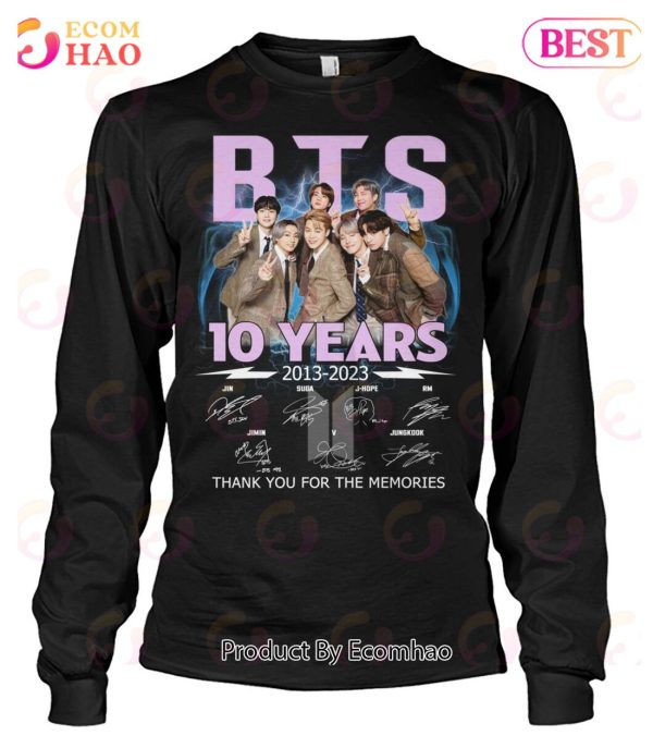 BTS 10 Years 2013 – 2023 Thank You For The Memories T-Shirt
