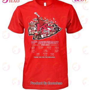 Kansas City Chiefs 62nd Anniversary 1960 – 2022 Thank You For The Memories T-Shirt