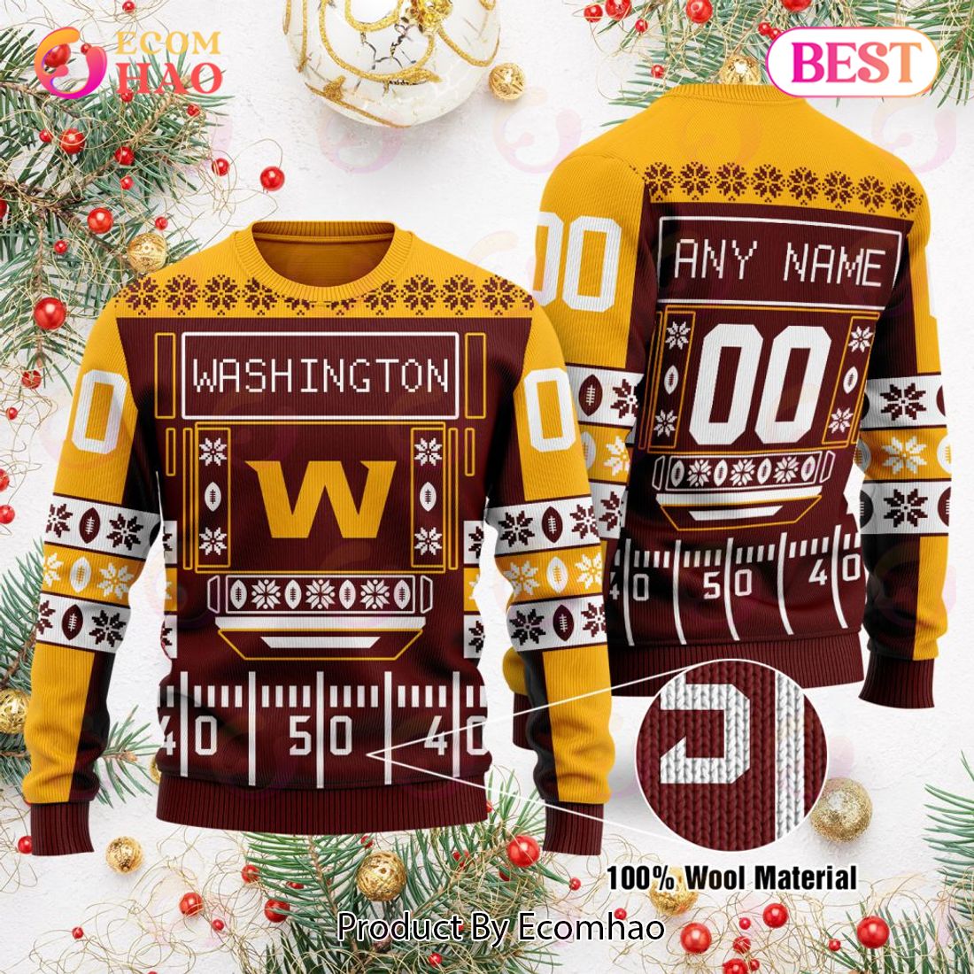 Washington NFL Ugly Chirstmas Sweater