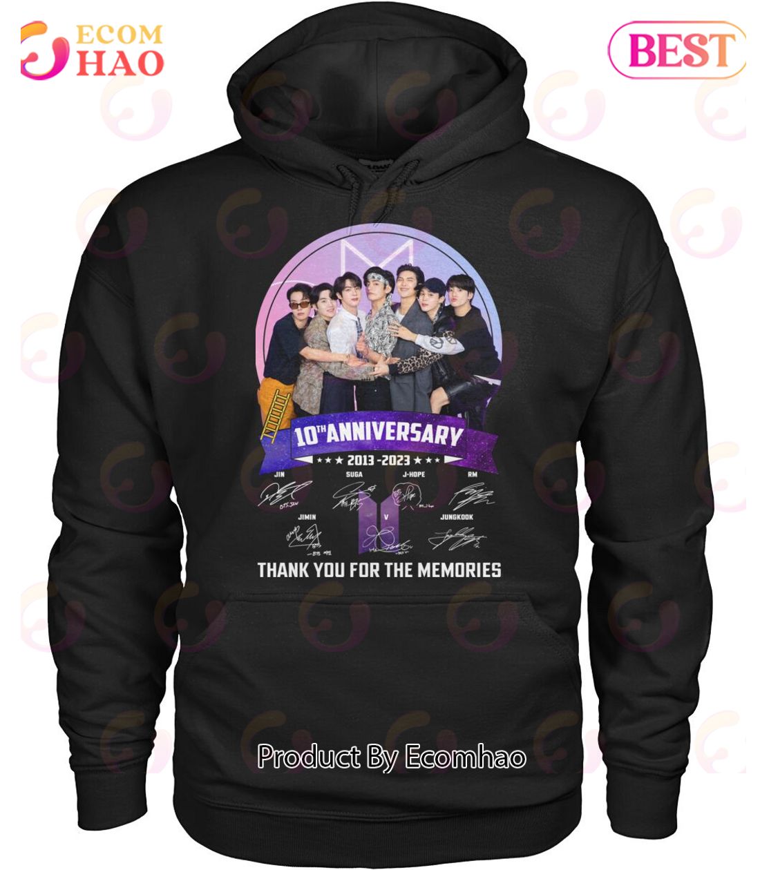 BTS 10th Anniversary 2013 – 2023 Thank You For The Memories T-Shirt