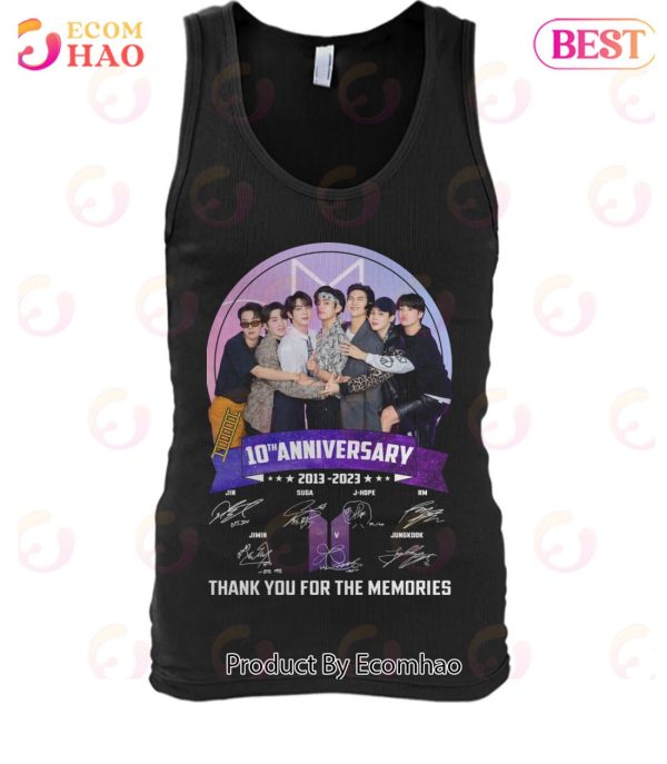 BTS 10th Anniversary 2013 – 2023 Thank You For The Memories T-Shirt