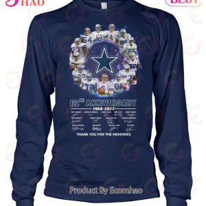 Buy Thank You For The Memories Of The Dallas Cowboys With 62nd Anniversary  1972 2022 Signatures Shirt For Free Shipping CUSTOM XMAS PRODUCT COMPANY