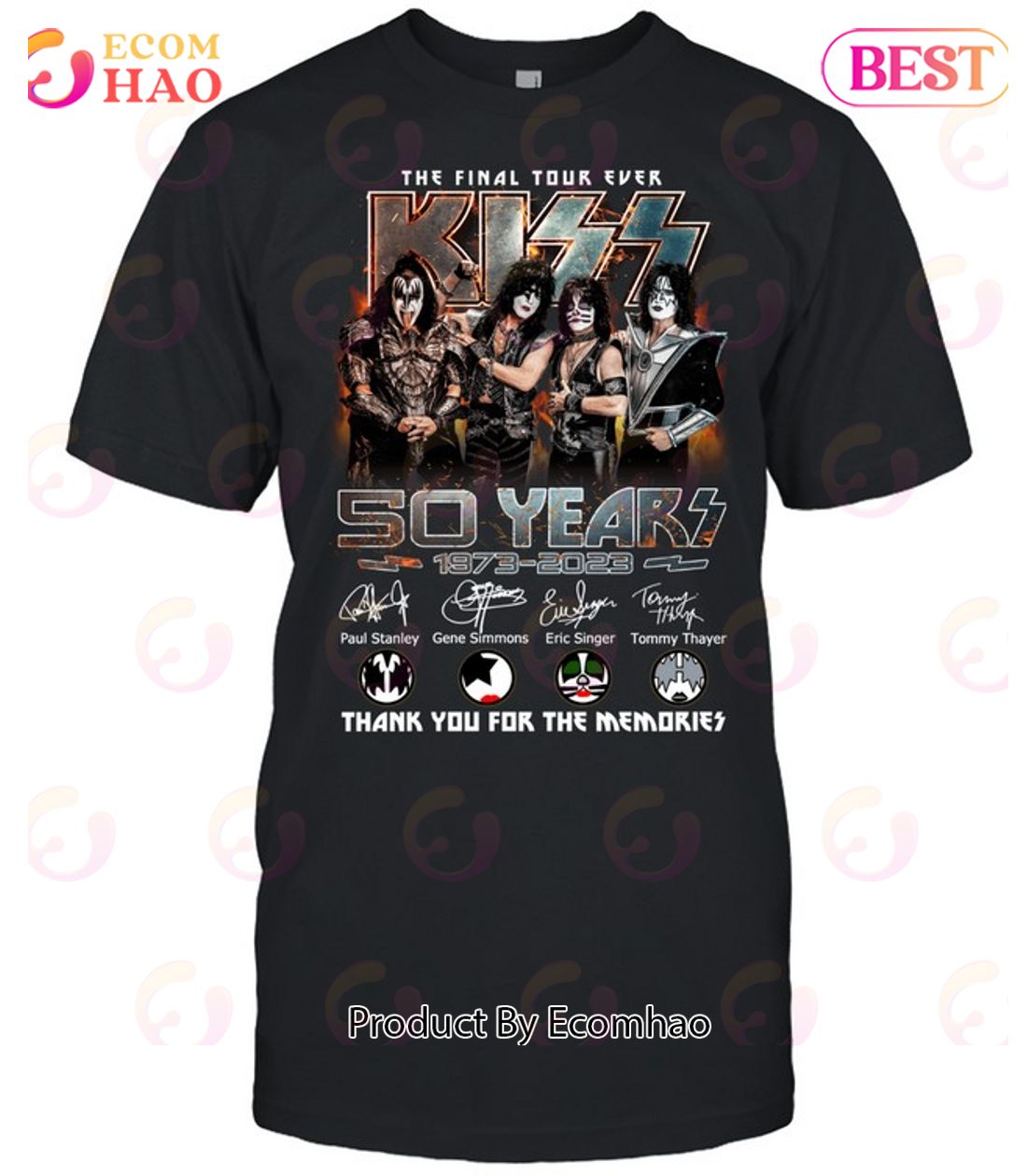 Kiss Band 50 Years Anniversary Unisex T-Shirt