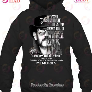 Lemmy Kilmister 1945 – 2015 Thank You For The Music And Memories T-Shirt