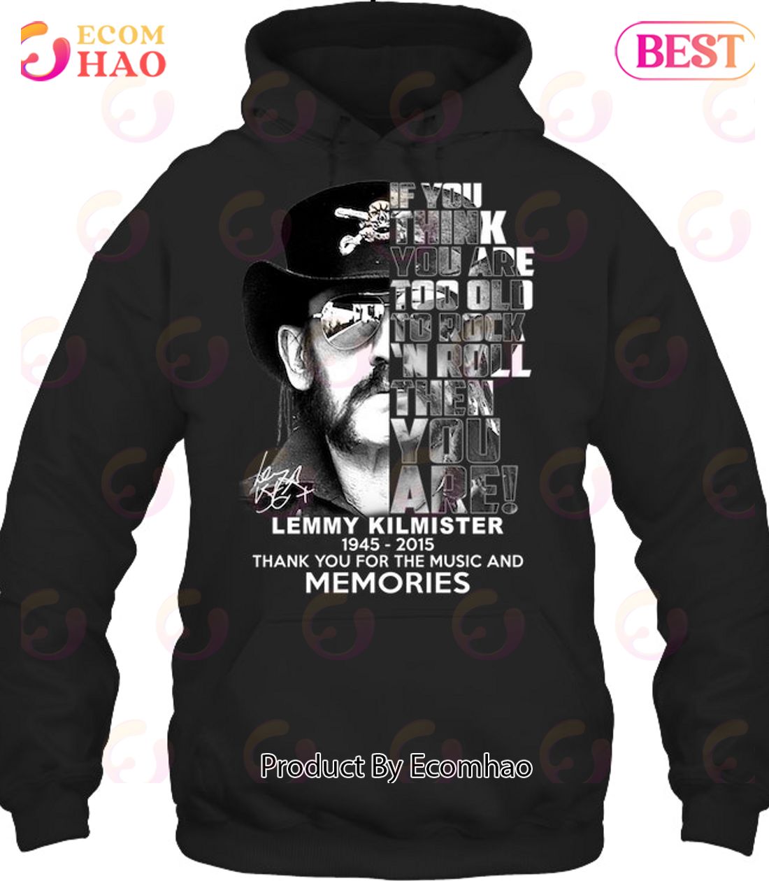 Lemmy Kilmister 1945 – 2015 Thank You For The Music And Memories T-Shirt