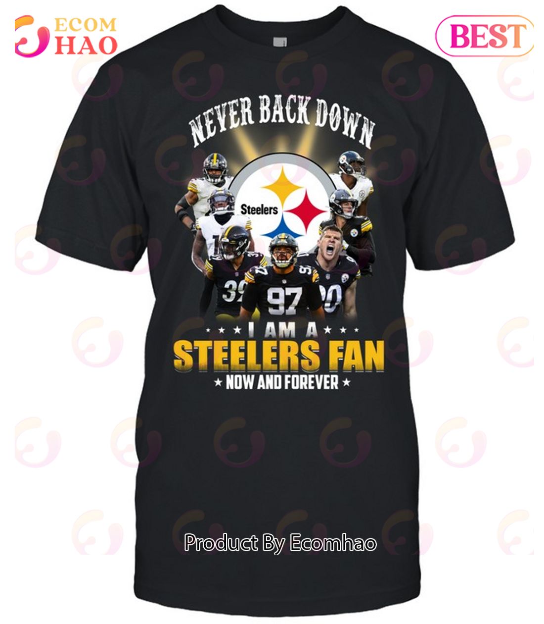 Never Back Down I Am A Pittsburgh Steelers Now And Forever T-Shirt