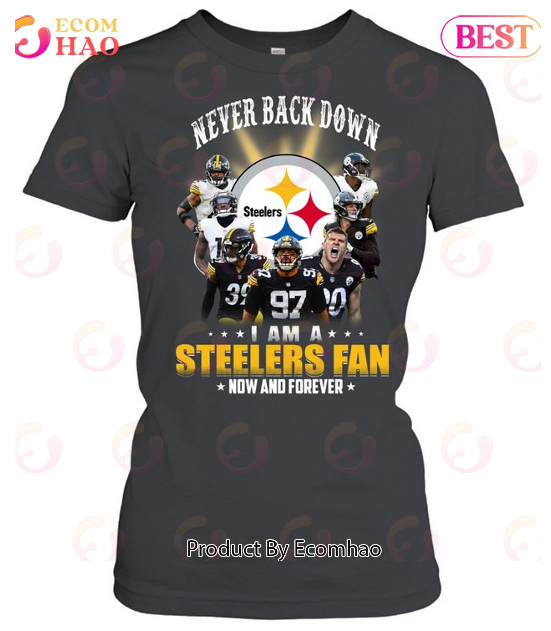 Never Back Down I Am A Pittsburgh Steelers Now And Forever T-Shirt