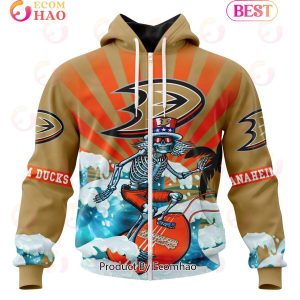 NHL Anaheim Ducks Specialized Kits For The Grateful Dead 3D Hoodie