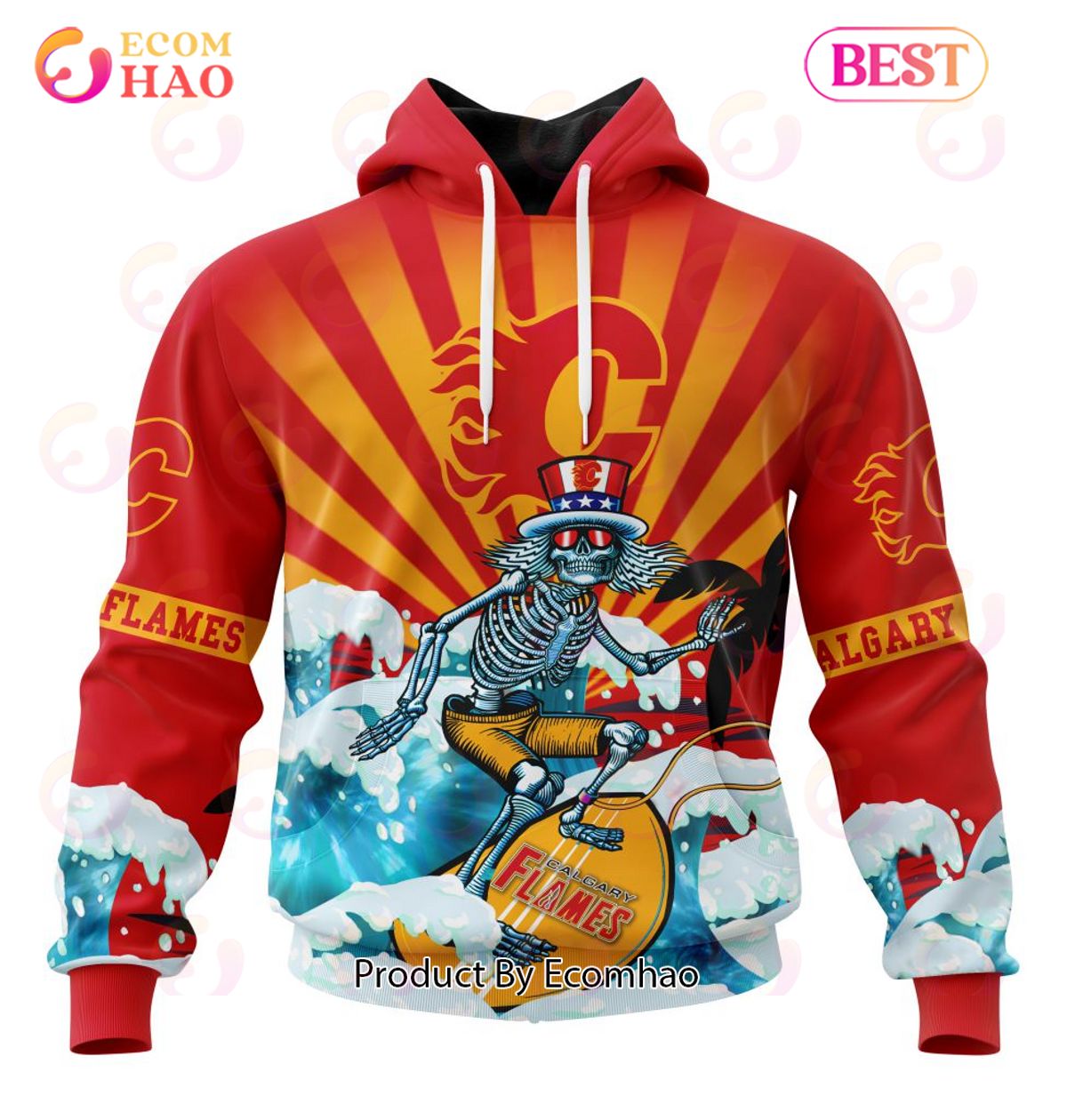 NHL Arizona Coyotes Specialized Kits For The Grateful Dead 3D Hoodie